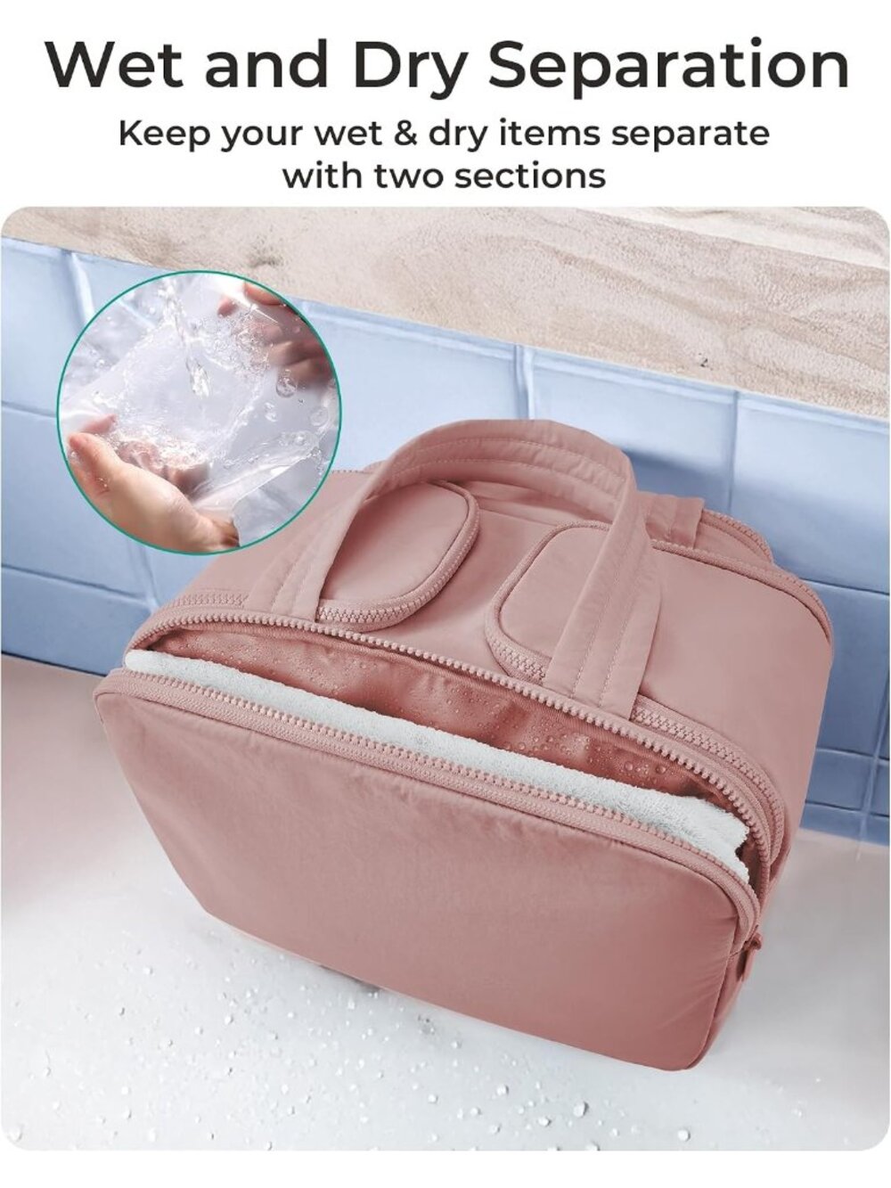 New Travel Toiletry Bag, Lightweight Large Wide-open Travel Bag for Women. - Picture 4 of 6